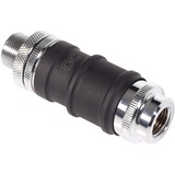 Alphacool ES Schnellverschluss BLH1A PushIn Set IG-IG con pressacavo, Connessione Nero (opaco)/cromo