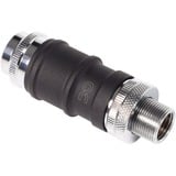 Alphacool ES Schnellverschluss BLH1A PushIn Set IG-IG con pressacavo, Connessione Nero (opaco)/cromo