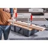 BESSEY morsetto da tavolo in acciaio pieno GTR12 argento/Rosso