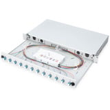 Digitus Scatola di giunzione fibra ottica, equipaggiata, LC, OS2 grigio