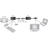 Digitus Set extender USB 1.1 CAT, 45 metri, Estensione USB Nero