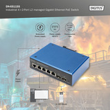 Digitus Switch Gigabit Ethernet industriale gestito L2 8+2 porte, Interruttore 