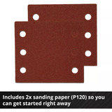 EINHELL Power X-Change Levigatrice orbitale a batteria TE-OS 18/113 Li-Solo, 18 Volt rosso/Nero