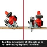 EINHELL TE-CS 18/165-1 Li-Solo, Sega circolare rosso/Nero