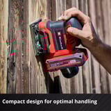 EINHELL TE-OS 18/113 Li-Solo, 4460731, Levigatrice orbitale rosso/Nero