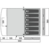 Easy Camp 120498 Skarvan 6, Tenda grigio