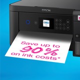 Epson EcoTank ET-2850, Stampante multifunzione Nero, Ad inchiostro, Stampa a colori, 5760 x 1440 DPI, Copia a colori, A4, Nero
