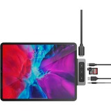 Hyper HD449 hub di interfaccia 625 Mbit/s Grigio grigio scuro, 3.5mm, HDMI, USB 3.2 Gen 1 (3.1 Gen 1) Type-A, USB tipo-C, MicroSD (TransFlash), SD, 625 Mbit/s, 60 Hz, Grigio, iPad Pro 11” & 12.9” (3rd/4th/5th Gen) iPad Air (4th/5th Gen) iPad Mini (6th Gen)