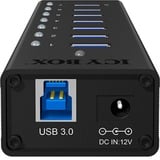 ICY BOX IB-AC618 USB 3.2 Gen 1 (3.1 Gen 1) Type-B 5000 Mbit/s Nero, Hub USB USB 3.2 Gen 1 (3.1 Gen 1) Type-B, USB 3.2 Gen 1 (3.1 Gen 1) Type-A, 5000 Mbit/s, Nero, Alluminio, HDD, Potenza