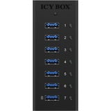 ICY BOX IB-AC618 USB 3.2 Gen 1 (3.1 Gen 1) Type-B 5000 Mbit/s Nero, Hub USB USB 3.2 Gen 1 (3.1 Gen 1) Type-B, USB 3.2 Gen 1 (3.1 Gen 1) Type-A, 5000 Mbit/s, Nero, Alluminio, HDD, Potenza