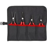KNIPEX Set di pinze per anelli di sicurezza Ø 12 - 60 mm, 4 pezzi, Set pinze rosso