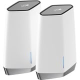 Netgear Orbi Pro WiFi 6 Tri-band Mesh System (SXK80) Banda tripla (2.4 GHz/5 GHz/5 GHz) Wi-Fi 6 (802.11ax) Grigio, Bianco 9 Interno, Router di rete bianco, Grigio, Bianco, Interno, Potenza, Banda tripla (2.4 GHz/5 GHz/5 GHz), Wi-Fi 6 (802.11ax), 802.11a, 802.11b, 802.11g, Wi-Fi 4 (802.11n), Wi-Fi 5 (802.11ac), Wi-Fi 6 (802.11ax)
