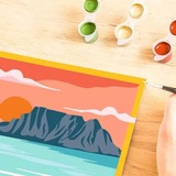 Ravensburger CreArt - Tramonto sulla spiaggia, Vernice 