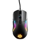 SteelSeries RIVAL 5 mouse Mano destra USB tipo A Ottico, Mouse da gioco Nero, Mano destra, Ottico, USB tipo A, 1 ms, Nero, Grigio