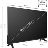 Telefunken QF40AO750S, Televisore LED Nero