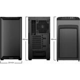 be quiet! PURE BASE 501 Airflow Black Midi Tower Nero, Chassis Tower Nero, Midi Tower, PC, Nero, ATX, micro ATX, Mini-ITX, Acrilonitrile butadiene stirene (ABS), Acciaio, 17,8 cm