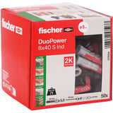 fischer Tassello DuoPower 8x40 S grigio chiaro/Rosso