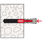 fischer Tassello DuoPower 8x40 S grigio chiaro/Rosso