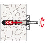 fischer Tassello DuoPower 8x40 S grigio chiaro/Rosso