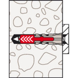 fischer Tassello DuoPower 8x40 S grigio chiaro/Rosso