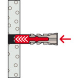 fischer Tassello DuoPower 8x40 S grigio chiaro/Rosso