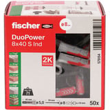 fischer Tassello DuoPower 8x40 S grigio chiaro/Rosso