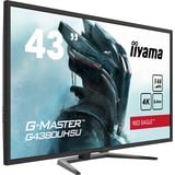 iiyama G-MASTER G4380UHSU-B1 Monitor PC 108 cm (42.5") 3840 x 2160 Pixel 4K Ultra HD LED Nero, Monitor di gioco Nero, 108 cm (42.5"), 3840 x 2160 Pixel, 4K Ultra HD, LED, 0,4 ms, Nero