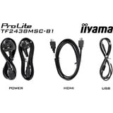 iiyama TF2438MSC-B1 visualizzatore di messaggi Pannello A digitale 60,5 cm (23.8") LED 600 cd/m² Full HD Nero Touch screen, Monitor LED Nero, Pannello A digitale, 60,5 cm (23.8"), LED, 1920 x 1080 Pixel