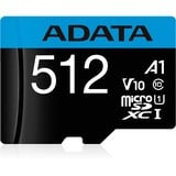 ADATA AUSDX512GUICL10A1-RA1 memoria flash 512 GB MicroSDXC UHS-I Classe 10 512 GB, MicroSDXC, Classe 10, UHS-I, 100 MB/s, 25 MB/s