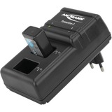 Ansmann Powerline 2, Caricabatterie Nero, Nero, Caricabatteria per interni, 230 V, 50 Hz, 10 V, 0,075 A