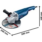 Bosch GWS 20-230 J smerigliatrice angolare 23 cm 6500 Giri/min 2000 W 5,5 kg blu, 6500 Giri/min, 23 cm, AC, 5,5 kg