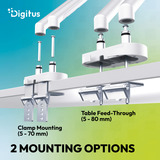 Digitus DA-90472, Base per monitor bianco