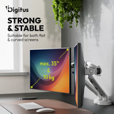 Digitus DA-90472, Base per monitor bianco