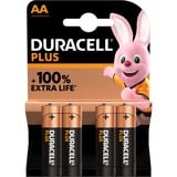 Duracell Plus 100 AA B4 x20 Batteria monouso, Stilo AA, Alcalino, 1,5 V, 4 pz, Multicolore