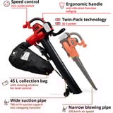 EINHELL GE-CL 36/230 Li E -Solo, Soffiafoglie / Soffiante rosso/Nero, 5,75 kg, 502 mm, 292 mm, 380 mm