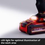 EINHELL Trapano avvitatore a percussione a batteria Professional TP-CD 18/60 Li-i BL - Solo, 18Volt, Cordless rosso/Nero