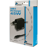 Inter-Tech 88882221, PD-2045, Caricabatterie Nero
