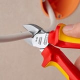 KNIPEX 70 06 160 Pinze da taglio diagonale pinza rosso/Giallo, Pinze da taglio diagonale, Acciaio al cromo vanadio, Plastica, Rosso/Arancione, 16 cm, 216 g