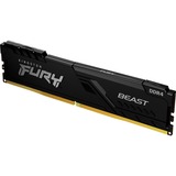 Kingston FURY FURY Beast memoria 8 GB 1 x 8 GB DDR4 3200 MHz Nero, 8 GB, 1 x 8 GB, DDR4, 3200 MHz, 288-pin DIMM