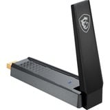 MSI AX1800 WiFi USB Adapter WLAN 1201 Mbit/s, Adattatore Wi-Fi Wireless, USB, WLAN, Wi-Fi 6 (802.11ax), 1201 Mbit/s, Nero