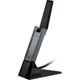 MSI AX1800 WiFi USB Adapter WLAN 1201 Mbit/s, Adattatore Wi-Fi Wireless, USB, WLAN, Wi-Fi 6 (802.11ax), 1201 Mbit/s, Nero