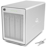 OWC Mercury Elite Pro Quad Box esterno HDD/SSD Bianco 2.5/3.5" argento, Box esterno HDD/SSD, 2.5/3.5", SATA, 10 Gbit/s, Hot-swap, Bianco