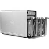 OWC Mercury Elite Pro Quad Box esterno HDD/SSD Bianco 2.5/3.5" argento, Box esterno HDD/SSD, 2.5/3.5", SATA, 10 Gbit/s, Hot-swap, Bianco