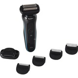 Procter & Gamble Series 5 51-M4500cs Rasoio Nero, Blu Nero/Blu, Rasoio, Nero, Blu, Pulsanti, LED, Carica, Potenza, CA/Batteria