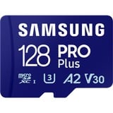 SAMSUNG PRO Plus microSD Memory Card 128GB (2023), Scheda di memoria blu, 128 GB, MicroSDXC, Classe 10, UHS-I, 180 MB/s, 130 MB/s