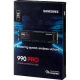 Samsung 990 PRO NVMe M.2 SSD 2TB, Disco a stato solido 2 TB, M.2, 7450 MB/s