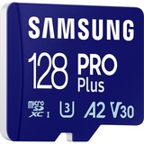Samsung MicroSD PRO Plus 128 GB, Scheda di memoria blu, 128 GB, MicroSDXC, Classe 10, UHS-I, 180 MB/s, 130 MB/s