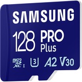 Samsung MicroSD PRO Plus 128 GB, Scheda di memoria blu, 128 GB, MicroSDXC, Classe 10, UHS-I, 180 MB/s, 130 MB/s