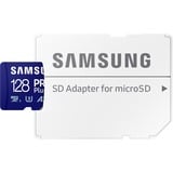 Samsung PRO Plus microSD Memory Card 128GB (2023), Scheda di memoria blu, 128 GB, MicroSDXC, Classe 10, UHS-I, 180 MB/s, 130 MB/s