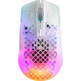 SteelSeries Aerox 3 Wireless Ghost mouse Mano destra Wireless a RF + Bluetooth Ottico 18000 DPI, Mouse da gioco trasparente, Mano destra, Ottico, Wireless a RF + Bluetooth, 18000 DPI, 1 ms, Bianco